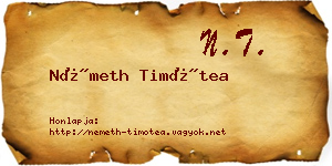 Németh Timótea névjegykártya